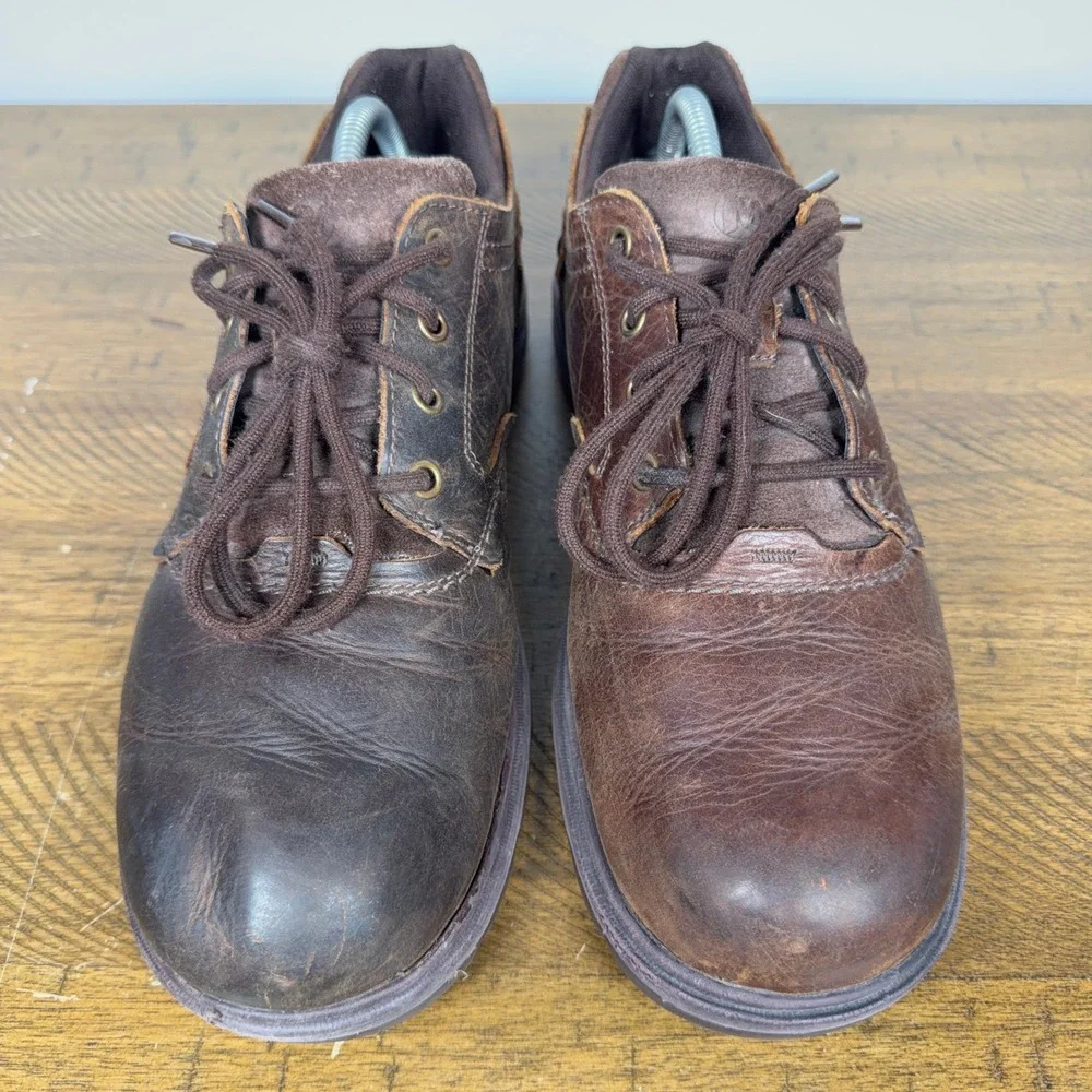 Merrell Shoes Mens 10.5 Brown Shetland Leather Oxford Hiking Casual Walking Y2K